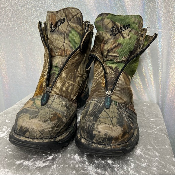 Danner boots camouflage green tree realistic camo hunting fishing outdoors hike - Picture 12 of 15